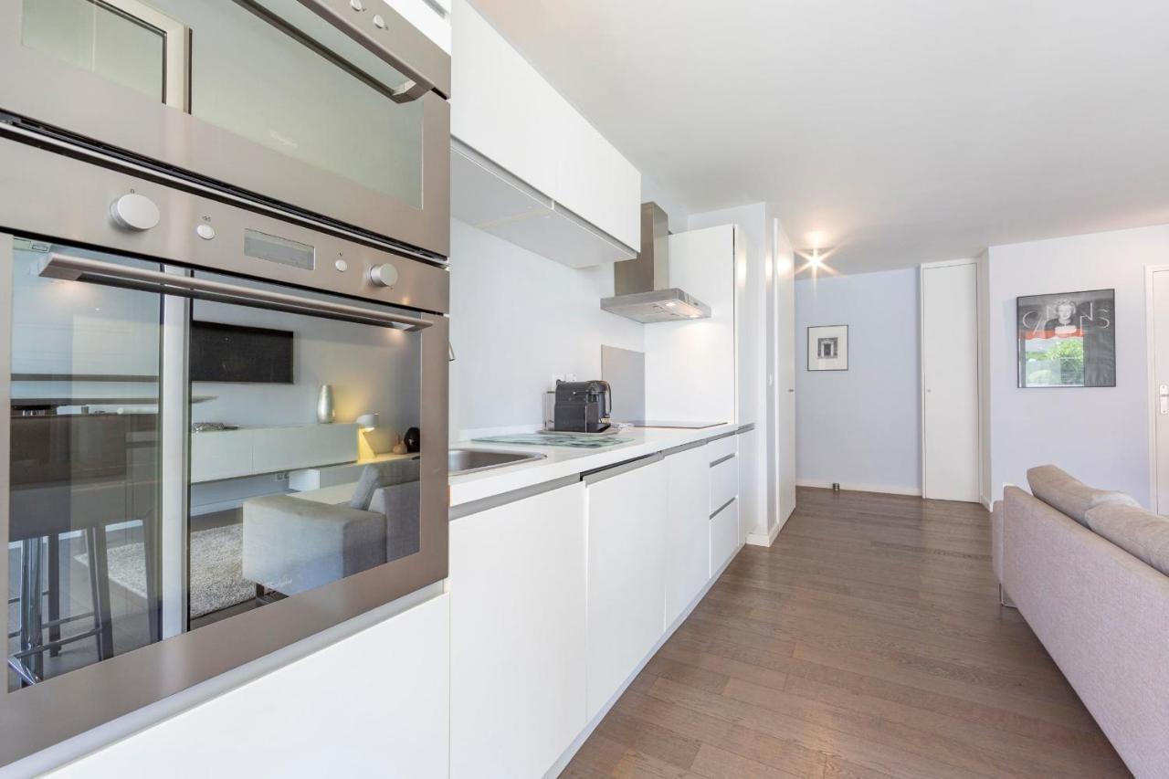 Modern Apartment 2 Bedrooms Quiet Terrace In A Palm Beach Area, 30 Meters From Seaside คานส์ ภายนอก รูปภาพ