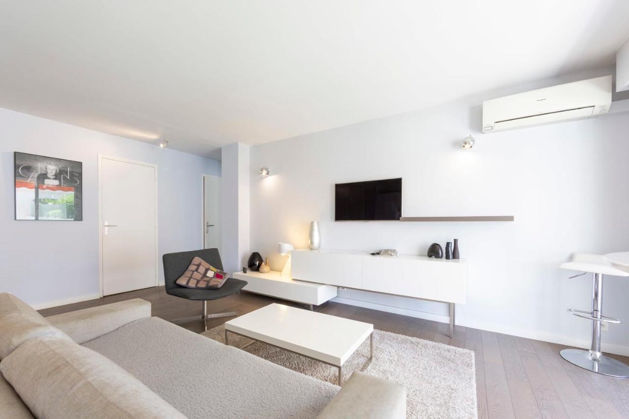 Modern Apartment 2 Bedrooms Quiet Terrace In A Palm Beach Area, 30 Meters From Seaside คานส์ ภายนอก รูปภาพ